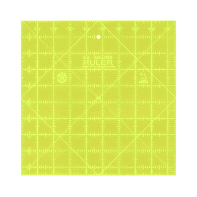 Acrylic Quilting Ruler, 9.5" x 9.5â€ Square Ruler for Sewing