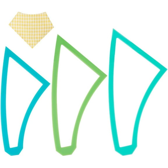 Acrylic Quilting Template Patchwork Stencils for Pet Bandana Mixed color 154.5~193x150~187.5x3mm 3pcs/set