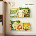 thumbnail image 1 of Acrylic Rack Wall Mounted Display Stand Book Holder Bookshelf for Magazine Storage, 1 of 7