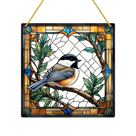 Acrylic Rainbow Maker Suncatcher Window Hanging Ornament For Home Garden Light Refraction Decor Gift For Women (Yellow)