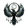 thumbnail image 1 of Acrylic Raven with Crescent Moon Suncatcher – Indoor Window Decor for Living Room, Bedroom, or Yoga Space – Cute Bird Sun Catcher Panel with Crystal Dangles, 1 of 7