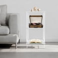 thumbnail image 1 of Acrylic Record Player Stand, Clear Record Player Stand, Side Table/End Table Used As A Record Holder, High Table, Small Bedside Table, 1 of 11