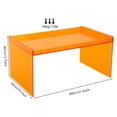 thumbnail image 1 of Acrylic Rectangle Coffee Table, Modern Coffee Table for Living Room Orange 80*50*40cm, 1 of 12