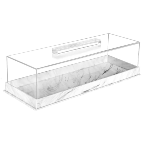 Acrylic Rectangular Cake Display Container Fashion Cake Tray with Cover