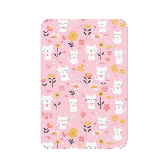 Acrylic Refrigerator Stick 3.5×2.5in Rectangular Anti-Tear Wear Or Fracture Can Be Used For A Long Time To Stick Soft Magnetic Back Cartoon Cat And Flowers
