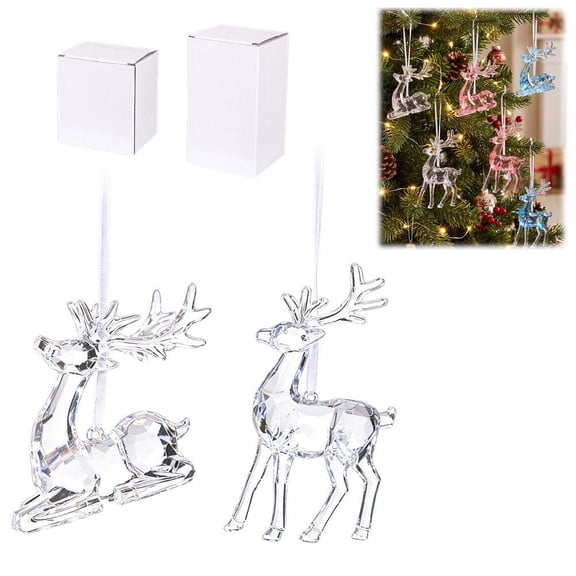 Acrylic Lamb Christmas Ornament Waving Pose White Curly Wool Red Santa ...