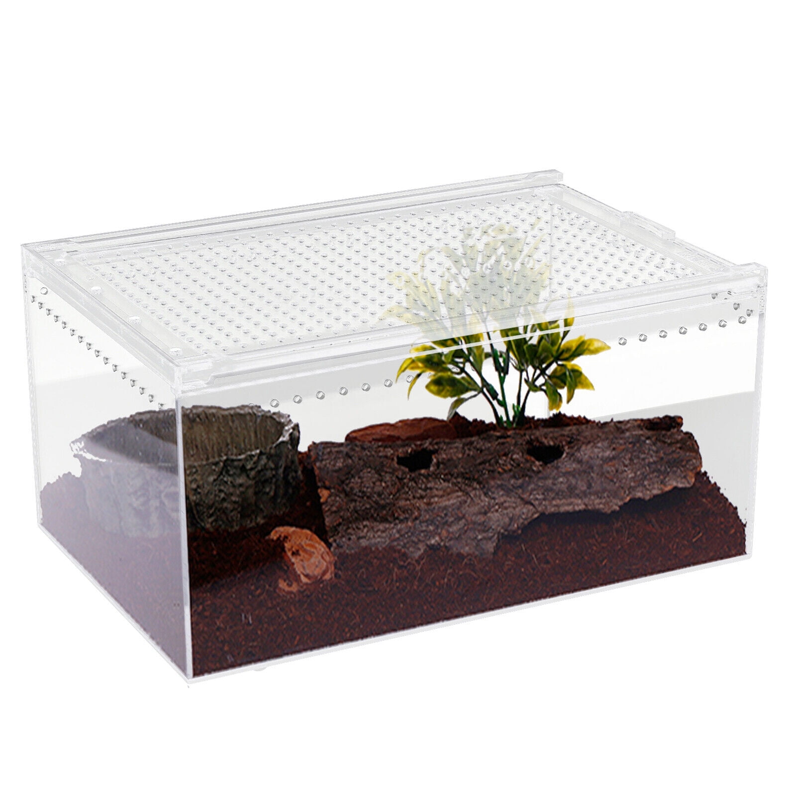 Acrylic Reptile Pet Breeding Cage, Reptile Enclosure Cage Lizard Frog Pet Snake Breeding Box Terrarium Tank