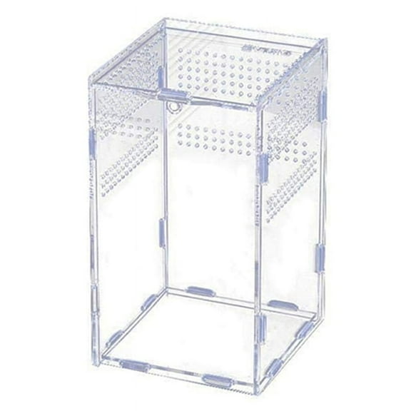 Acrylic Reptile Terrarium - Transparent Breeding Box Insect Feeding Cage with Arboreal Enclosure