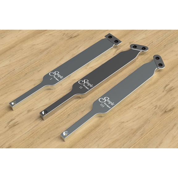 Acrylic Resin 3 Tool Simple Scraper Complete Set - Simple Scraper I, II and III