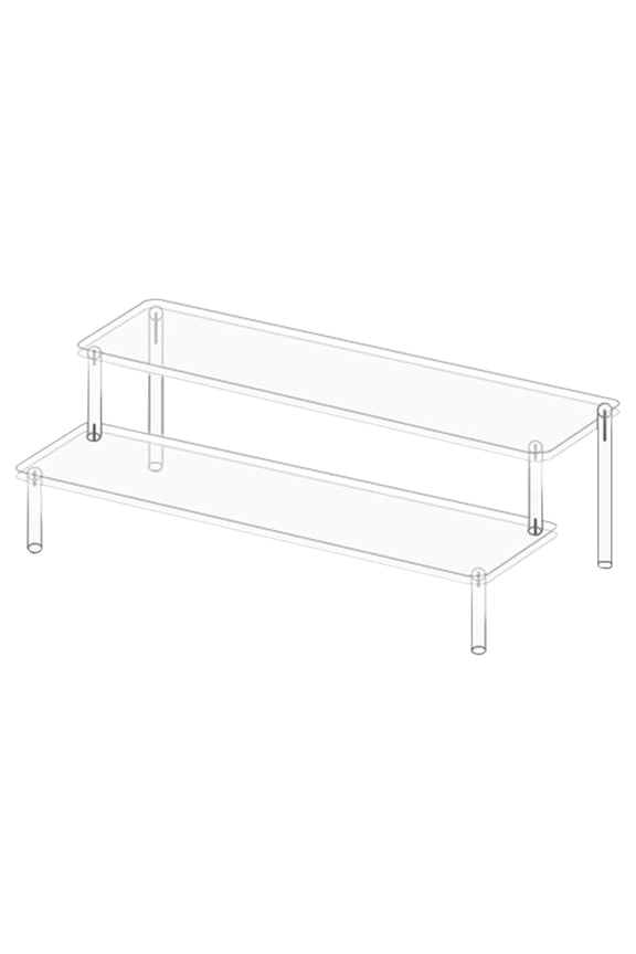 Acrylic Riser Clear Display Risers, Ngxiha Perfume Stand Organizer, Clear Acrylic Shelf Risers for Display Stands for Food, Tabletop Use, Figurines, Clear Cupcake Stand Risers