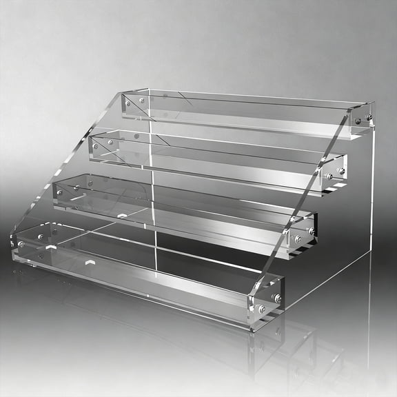 Acrylic Riser Display Stands, Clear Acrylic Display Shelf, Double Sided Usable, Makeup Organizer Perfume Organizer, Acrylic Shelves for Funko Pop Figures, Cupcake, Candy Food