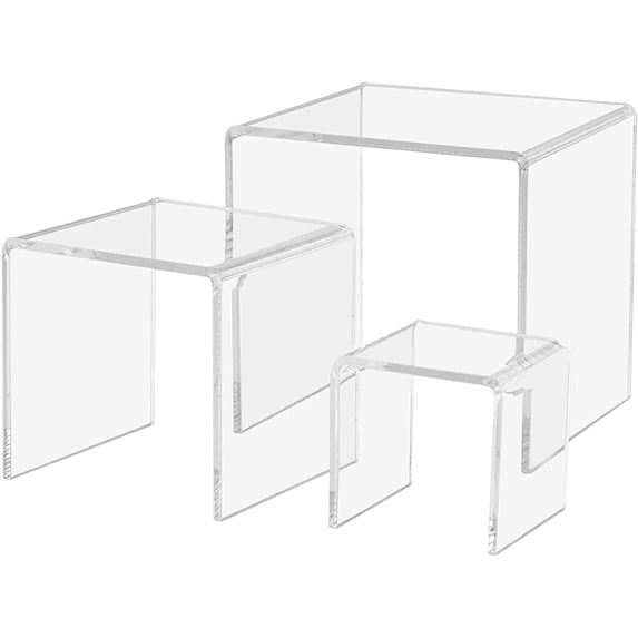 Acrylic Riser Set 6 Premium Three Piece Riser Sets