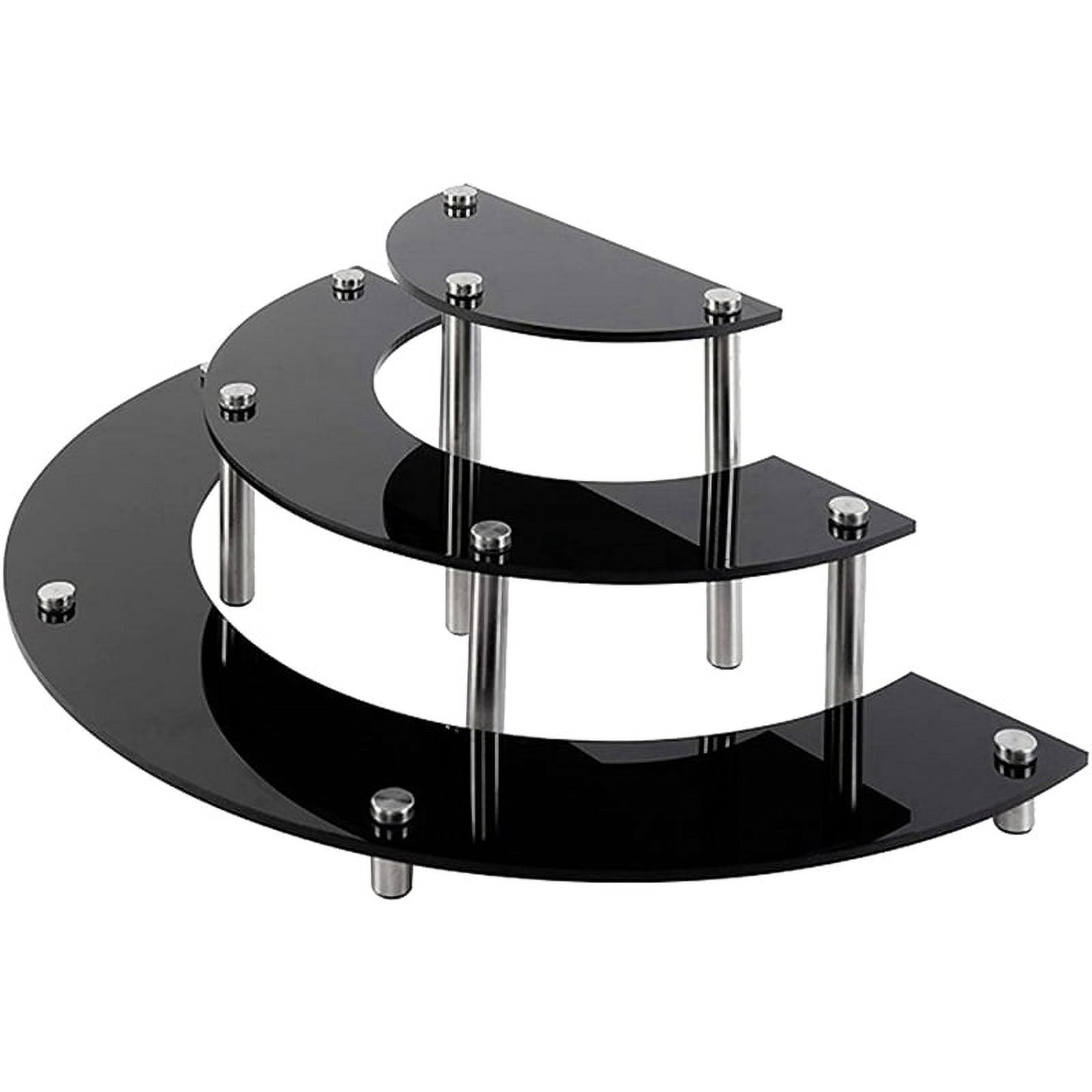 Acrylic Risers Display Stand, 3 Tier Black Cupcake Stand Display Holder
