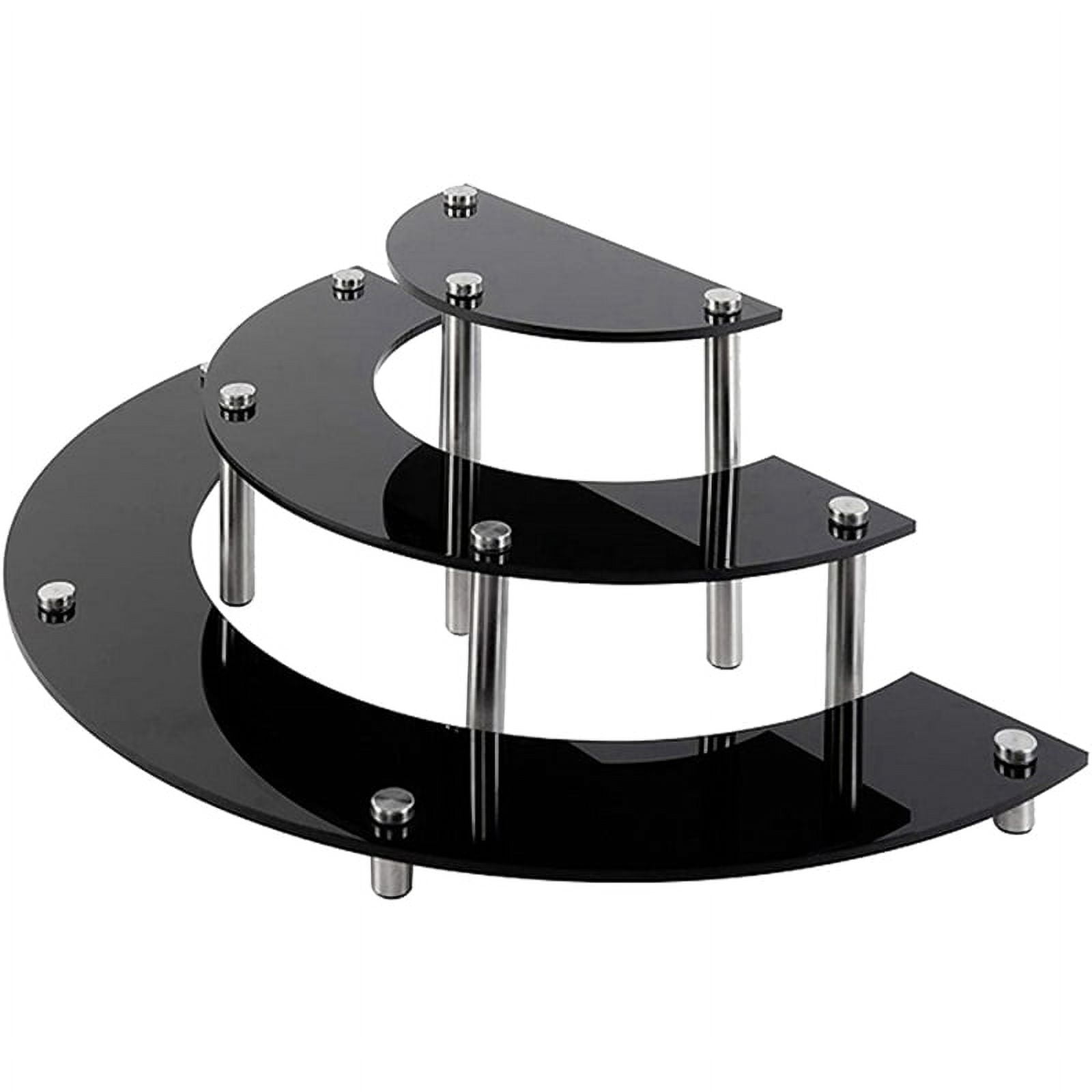 Acrylic Risers Display Stand, 3 Tier Black Cupcake Stand Display Holder