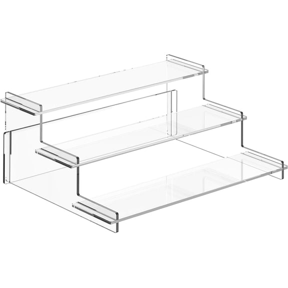 Acrylic Risers Display Stand, 3 Tier Cupcake Holder, Clear Perfume Organizer Stand, Display Shelf for Figures and Collection, Dessert Shelves for Party, Display Risers for Decoration and Organizer