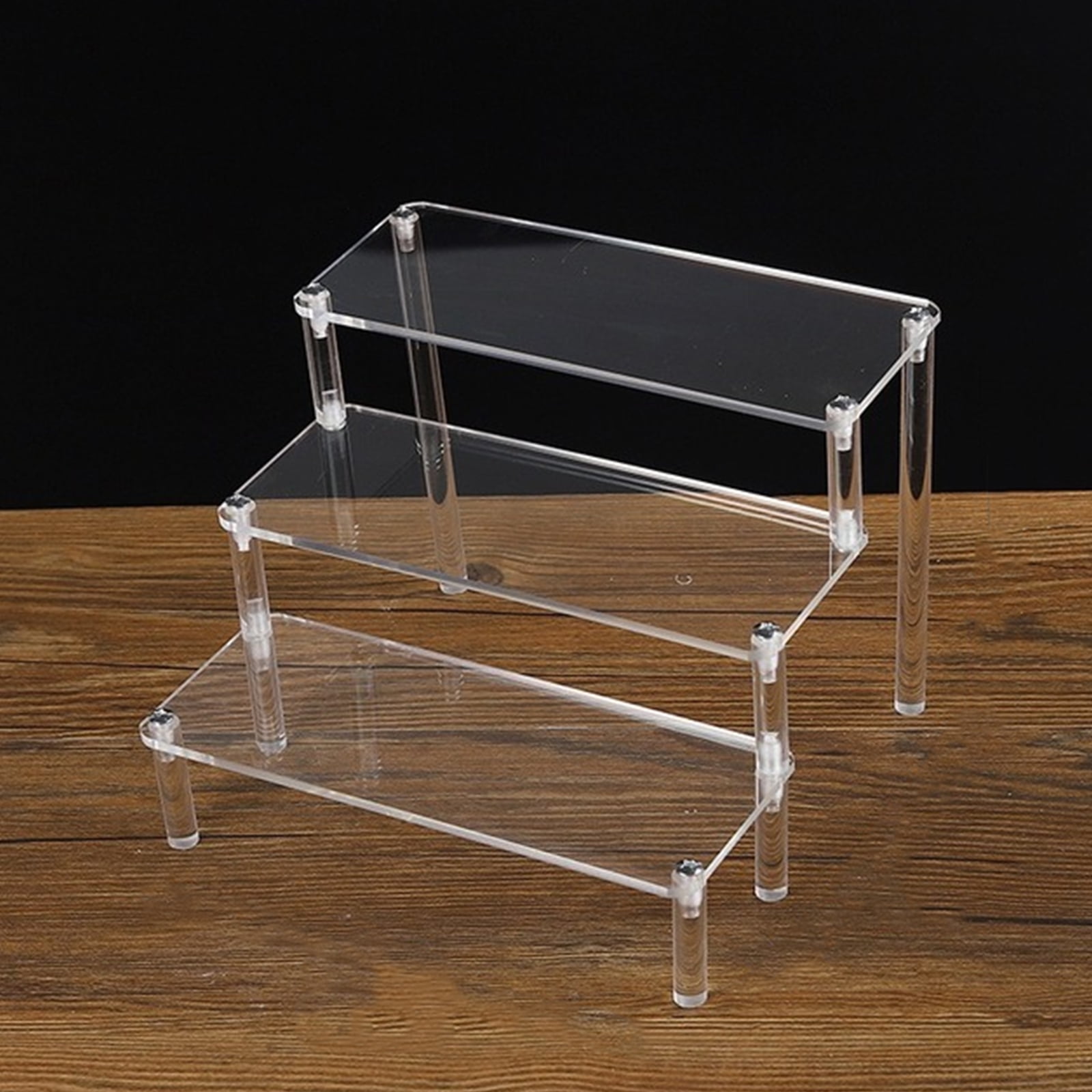 Acrylic Risers Display Stand 3 Tier Acrylic Tiered Shelf Clear Tiered