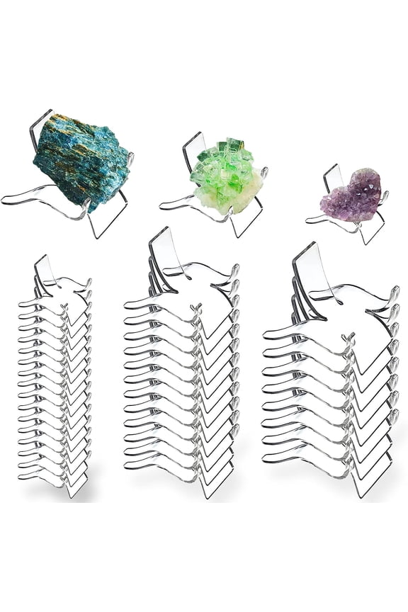 Acrylic Rock Display Stands, 36PCS, 3 Sizes, Crystal Mineral Fossil Coral Display Stands