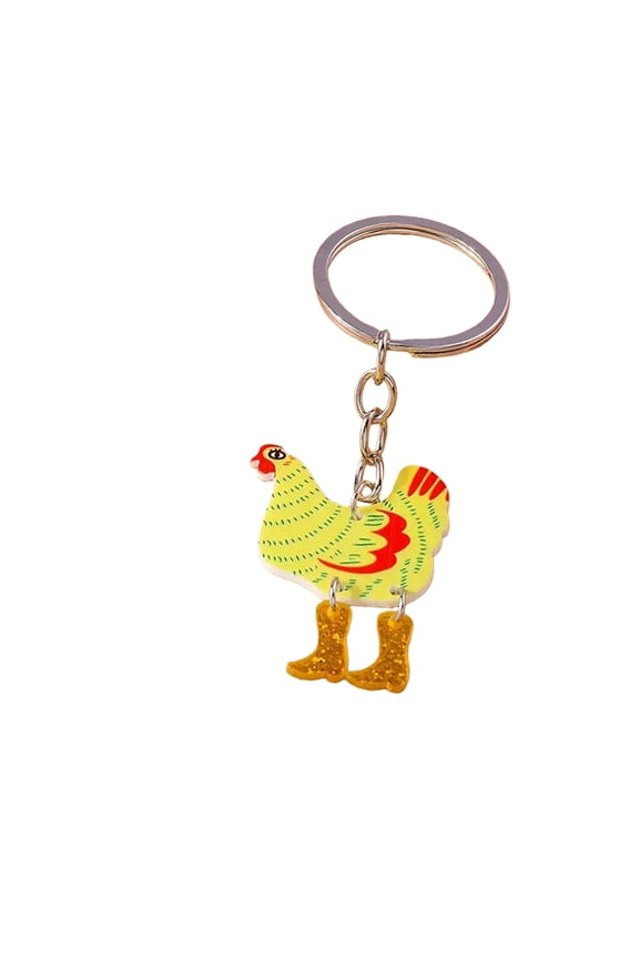 Acrylic Rooster Keychain for Handbag Car Accessories Women
