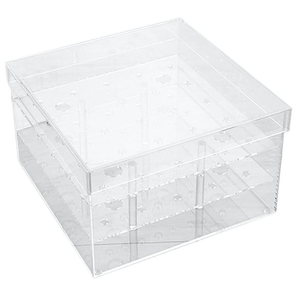 Acrylic Rose Flower Box Pots Stand Storage Box for Women Daughter 25 Hole