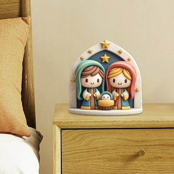 Acrylic Rotating Sign, 2D Character Standing Desk Decor for Home and Office, Multicolor Tabletop Display Ornament for Celebration and Meaningful Dates(A)