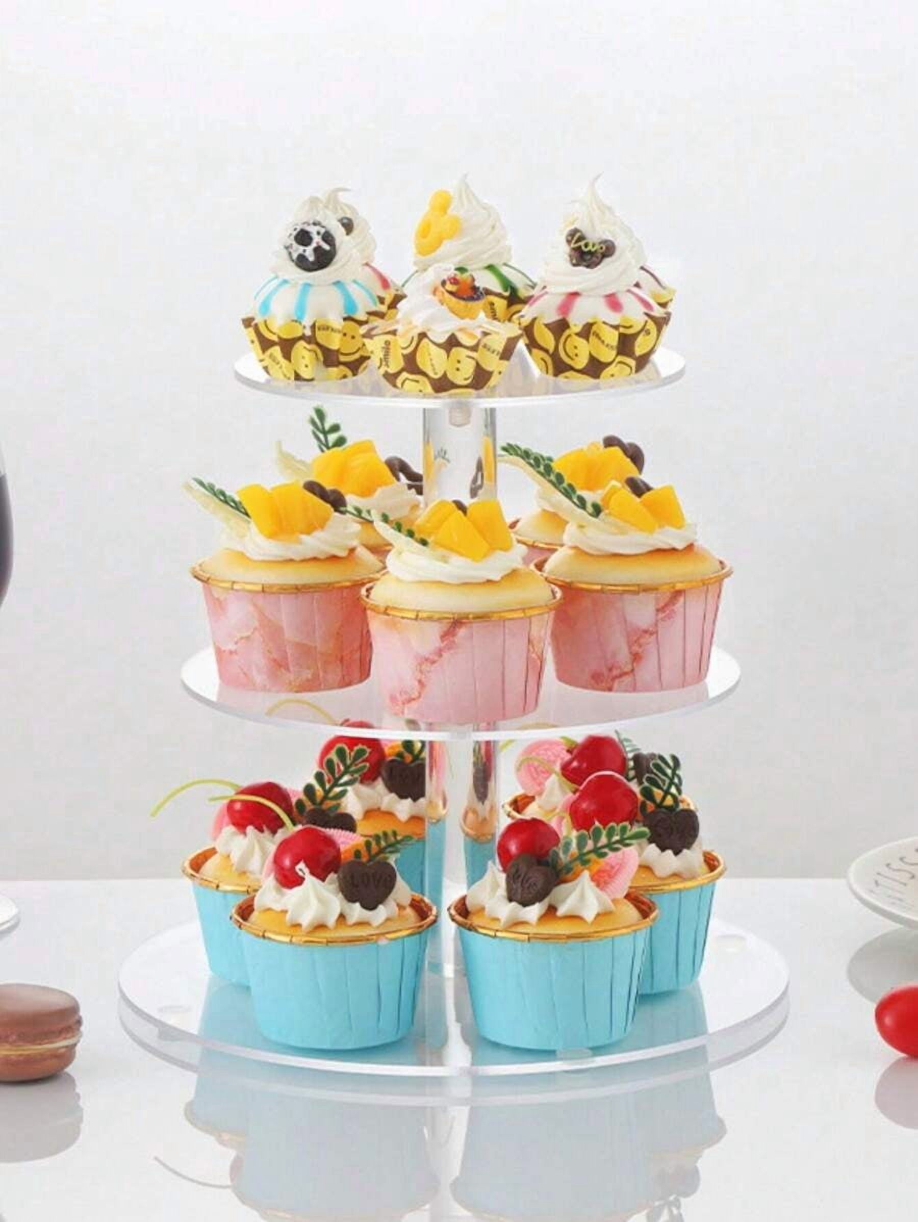 Dessert Presentation Rack Acrylic Round Cake Display Stand, Multi-Tier Dessert Food Rack For ...
