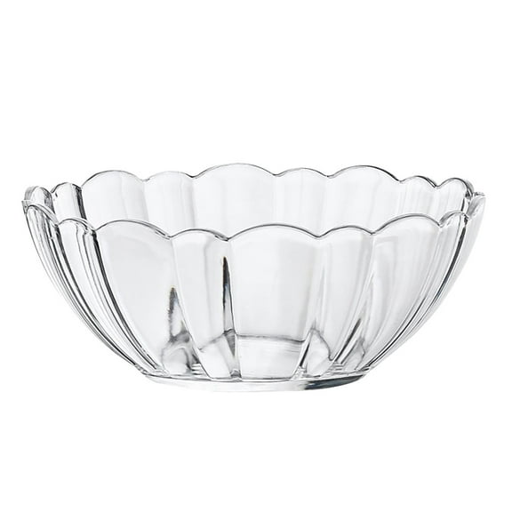 Luxshiny Transparent Acrylic Lotus Bowl - Lightweight Serving Bowl for Salad, Fruits, Desserts, Ideal for Parties, Gatherings, and Everyday Use