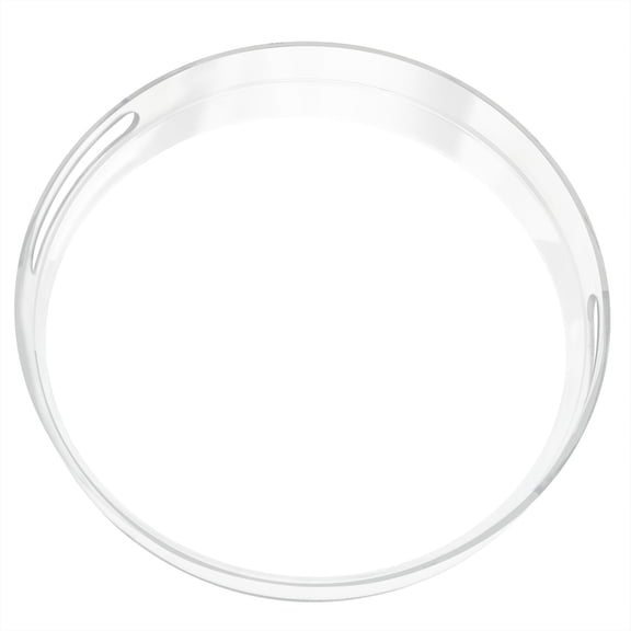 Acrylic Round Tray, Serving Tray, Clear Acrylic Tray, 15.75 Inch, Spill-Proof, Heavy Duty Clear Tray, for Kitchen, Dining, Living Room