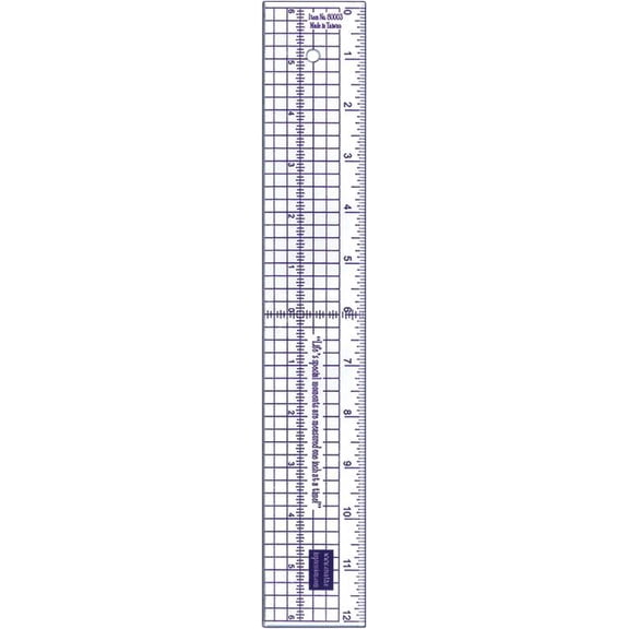 Creative Impressions 7316203 Acrylic Ruler 12"-metal Edge