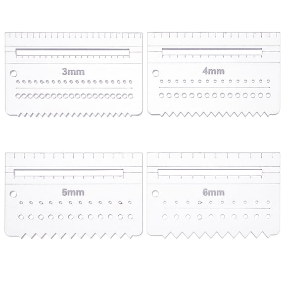 Acrylic Ruler for Measurement Sewing Tailor Craft Hole Punch Tool Rectangle Clear 69.5x44.5x3.5mm