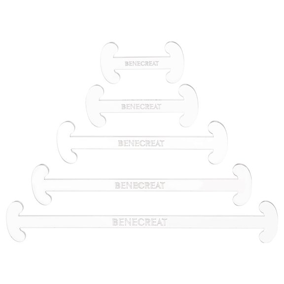 Acrylic Rulers Kit Bag Interior Measuring Tool Clear 76~250x39.5x3mm 5 style 1pc/style 5pcs/set DIY