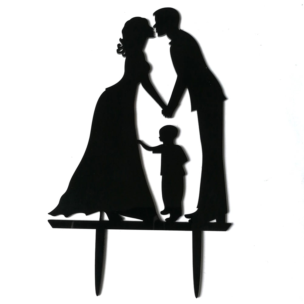 Acrylic Rustic Wedding Cake Toppers Cake Decoration Bride and Groom