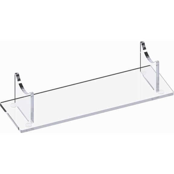 Acrylic Saber Stand with Clear Base and Risers, Display Holder for Swords, Daggers, Wands & Lightsabers, Transparent Desktop Collectible Rack, 9.8 x 3.1 x 2.4 Inches, 1 Pack