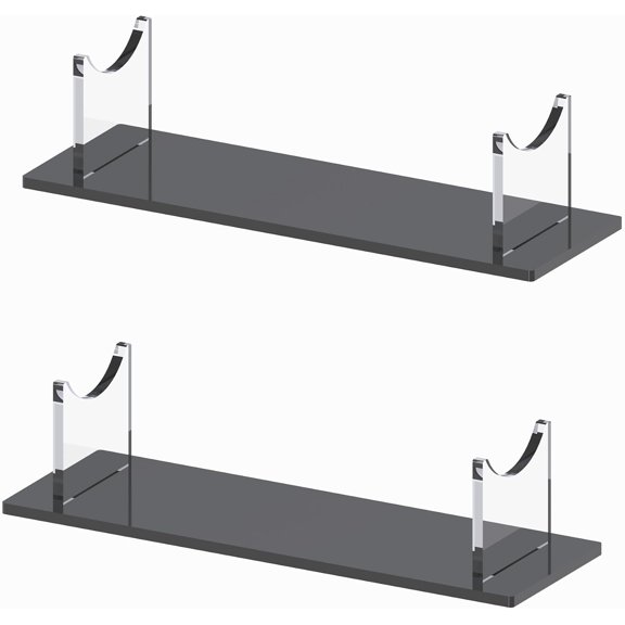 Acrylic Saber Stand, Desktop Display Holder for Swords Wands Collectibles,Black Base, 2Pack
