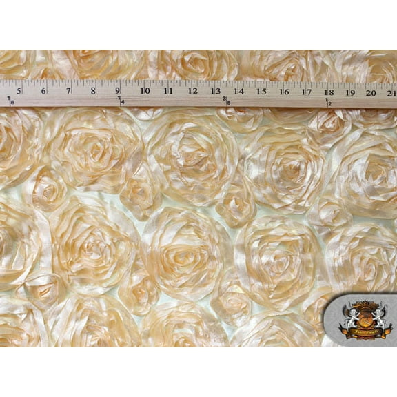 Acrylic Satin LIGHT YELLOW Rosette Fabric / 58" Wide / Sold by the yard