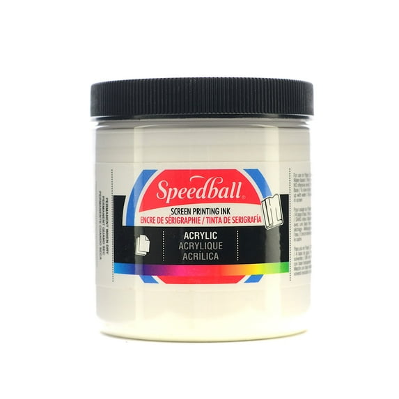 Acrylic Screen Printing Ink white, 8 oz. (pack of 2)