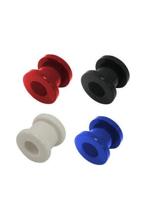 Acrylic Screw Fit Ear Plugs 8 Gauge to 00 Gauge -Choose Your Color- 1 Pair