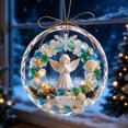 thumbnail image 1 of Acrylic Sea Glass Christmas Tree Ornament 3.15in,Beach Themed Hanging Decor for Household Gift, 1 of 6