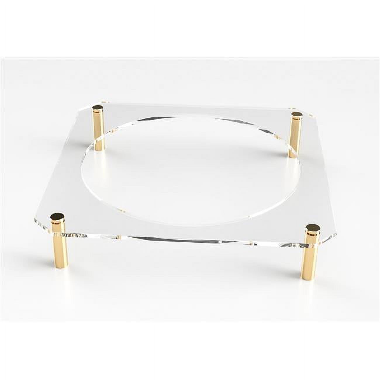Acrylic Seder Plate Stand Gold Standoffs 16 x 16 x 3 in.