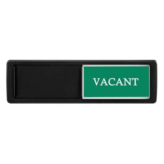Acrylic Self Adhesive Business Slider Sign Indicator Home Office Occupied Black