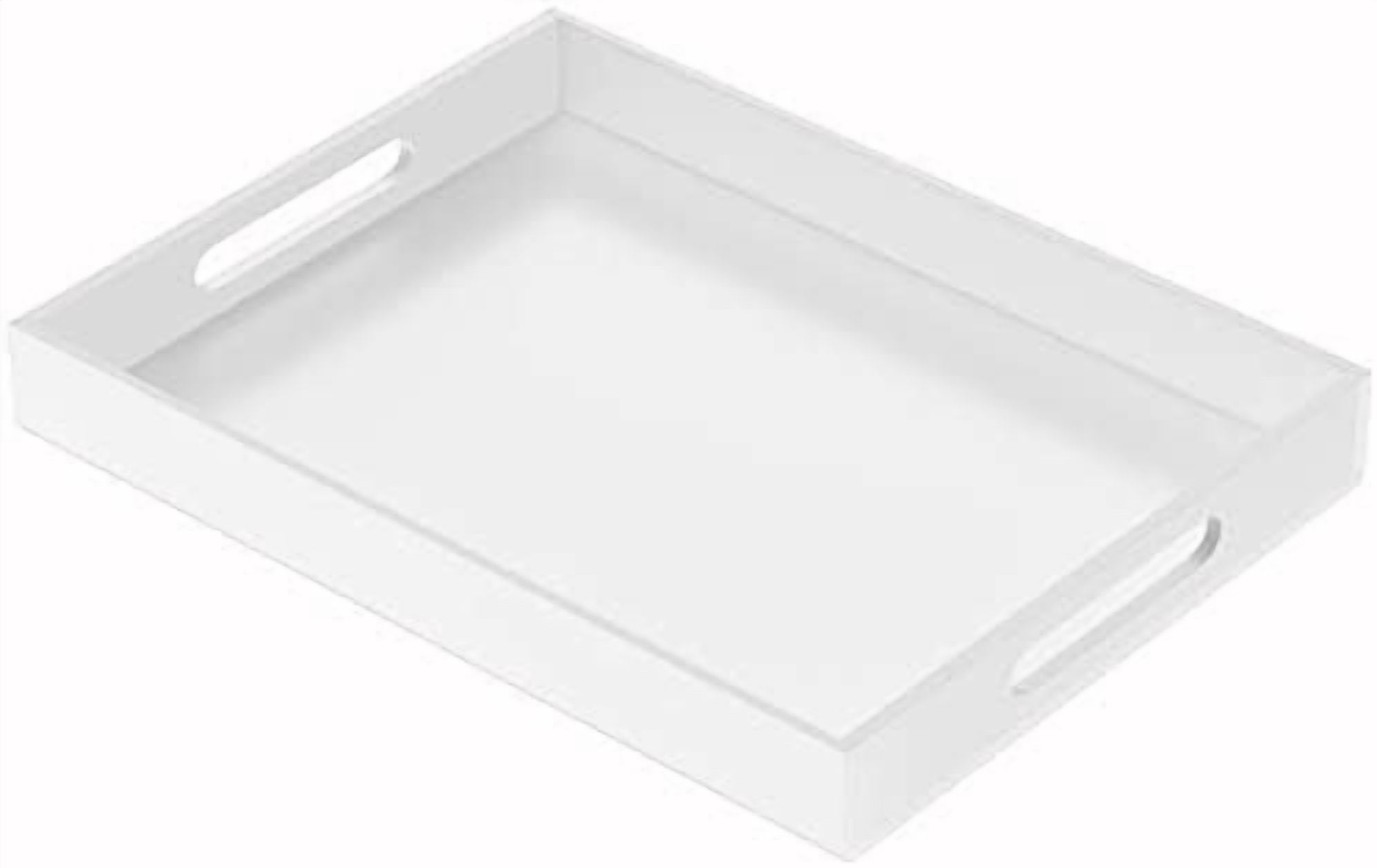 Acrylic Serving Tray 12x16 Inches Spill Proof White Decorative Tray — free download