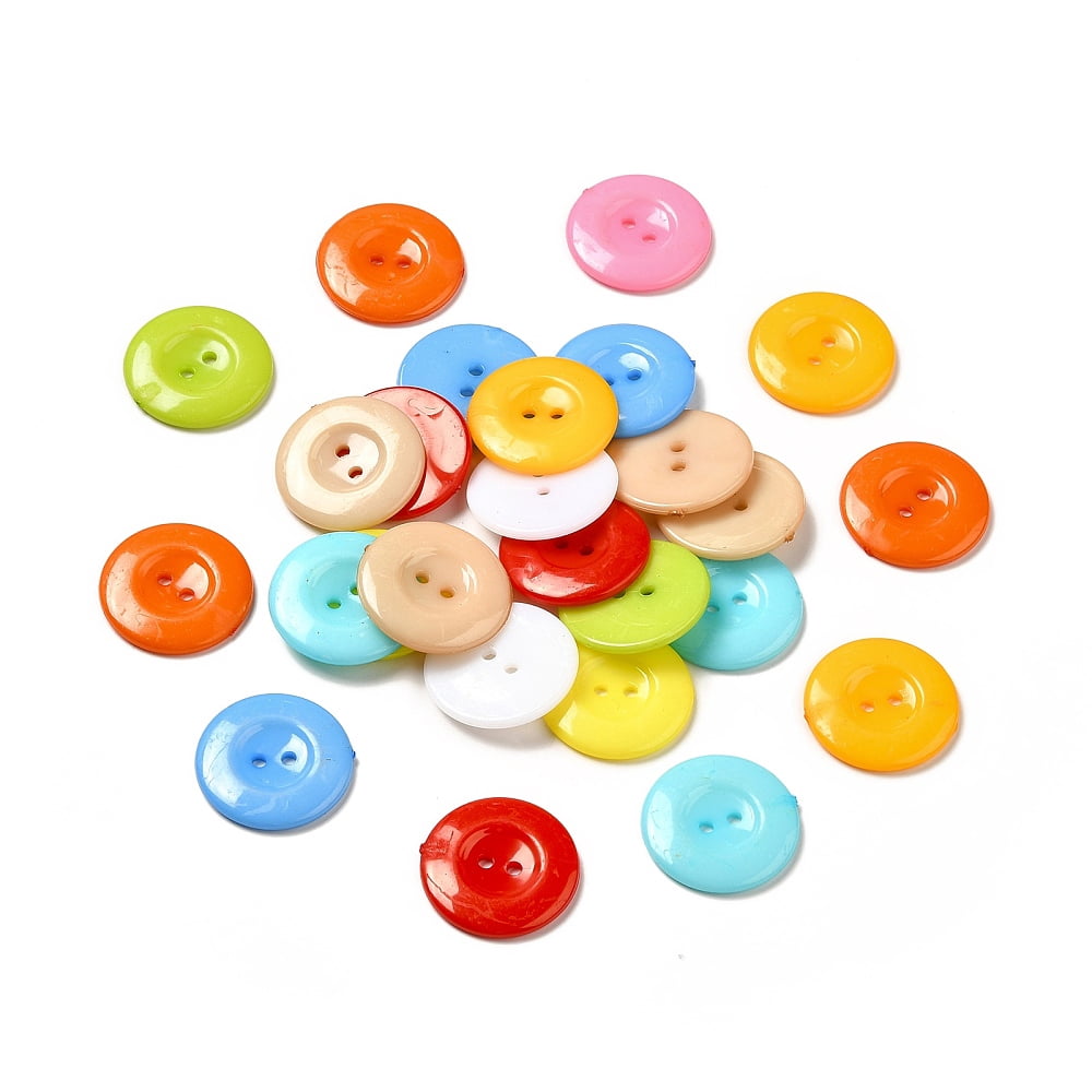 Acrylic Sewing Buttons for Costume Design Plastic Buttons 2-Hole Dyed ...