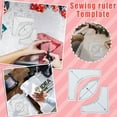 Acrylic Sewing Ruler Template Irregular Shaped Hollow Sewing Kit