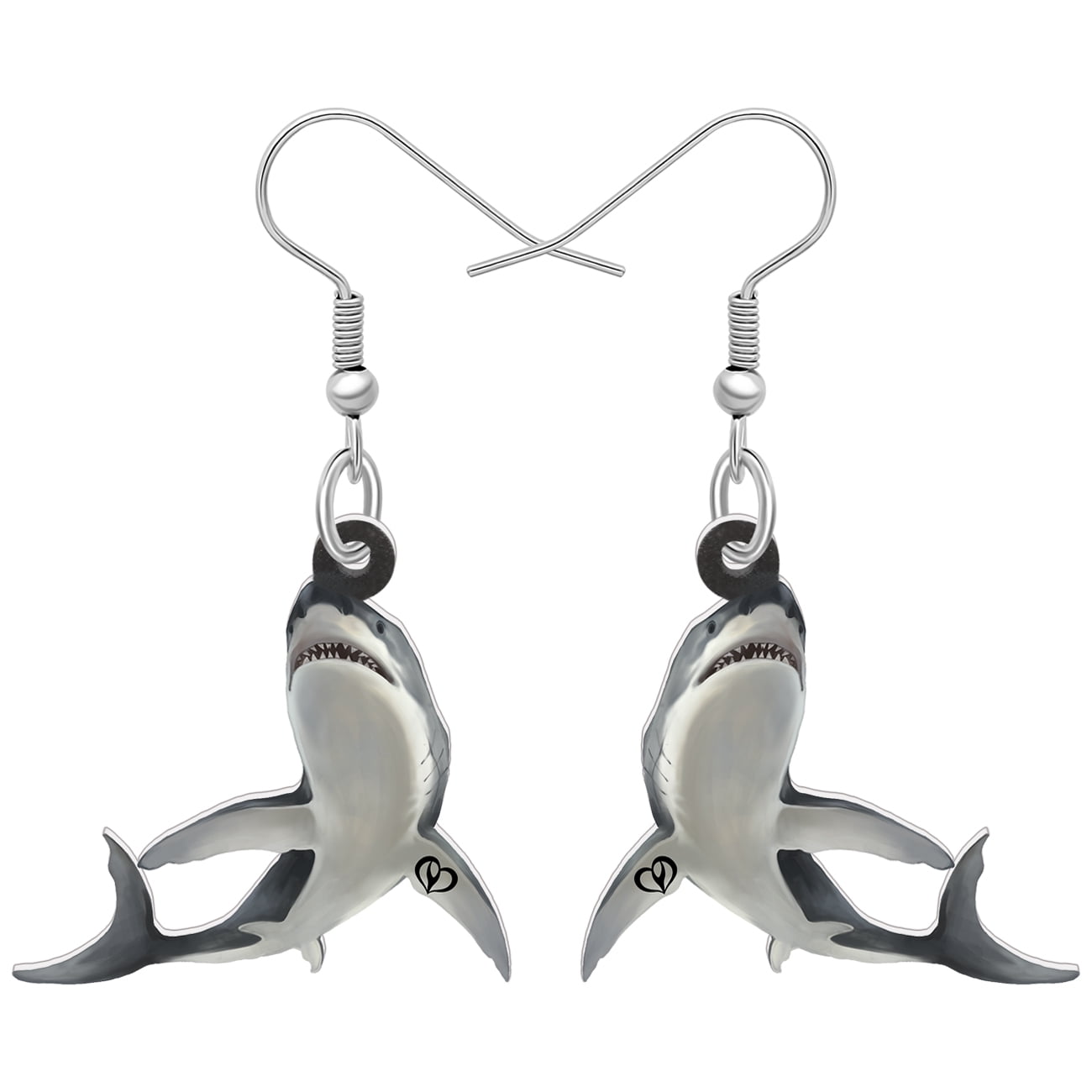 Acrylic Shark Earrings Ocean Animals Dangle Jewelry For Women Sea ...