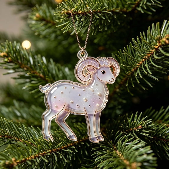 Acrylic Sheep Hanging Ornament, 5 Assorted Styles Tree Pendant, Cute ...