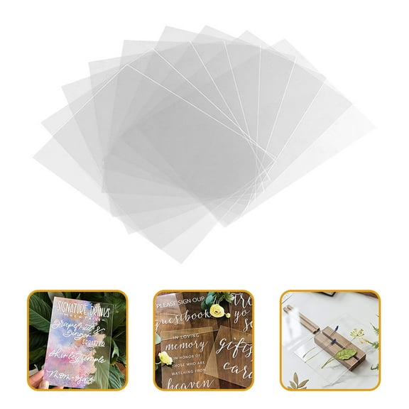 NICERIO 10Pcs Transparent Acrylic Sheets for Crafting Projects Picture Frame Plastic Panels