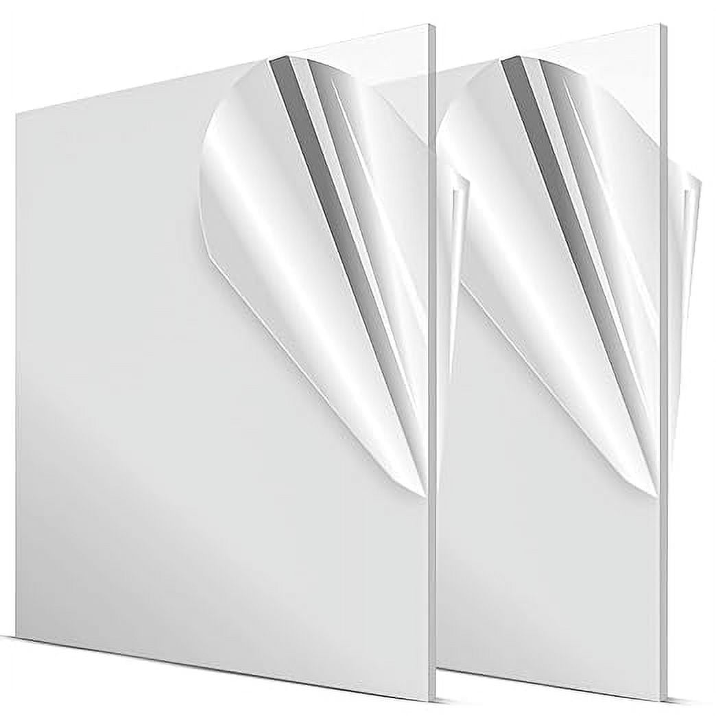 Clear Plexiglass Sheets 1/8" (3mm) Thick - 2 Pack 24x36" For DIY Projects & Laser Cutting