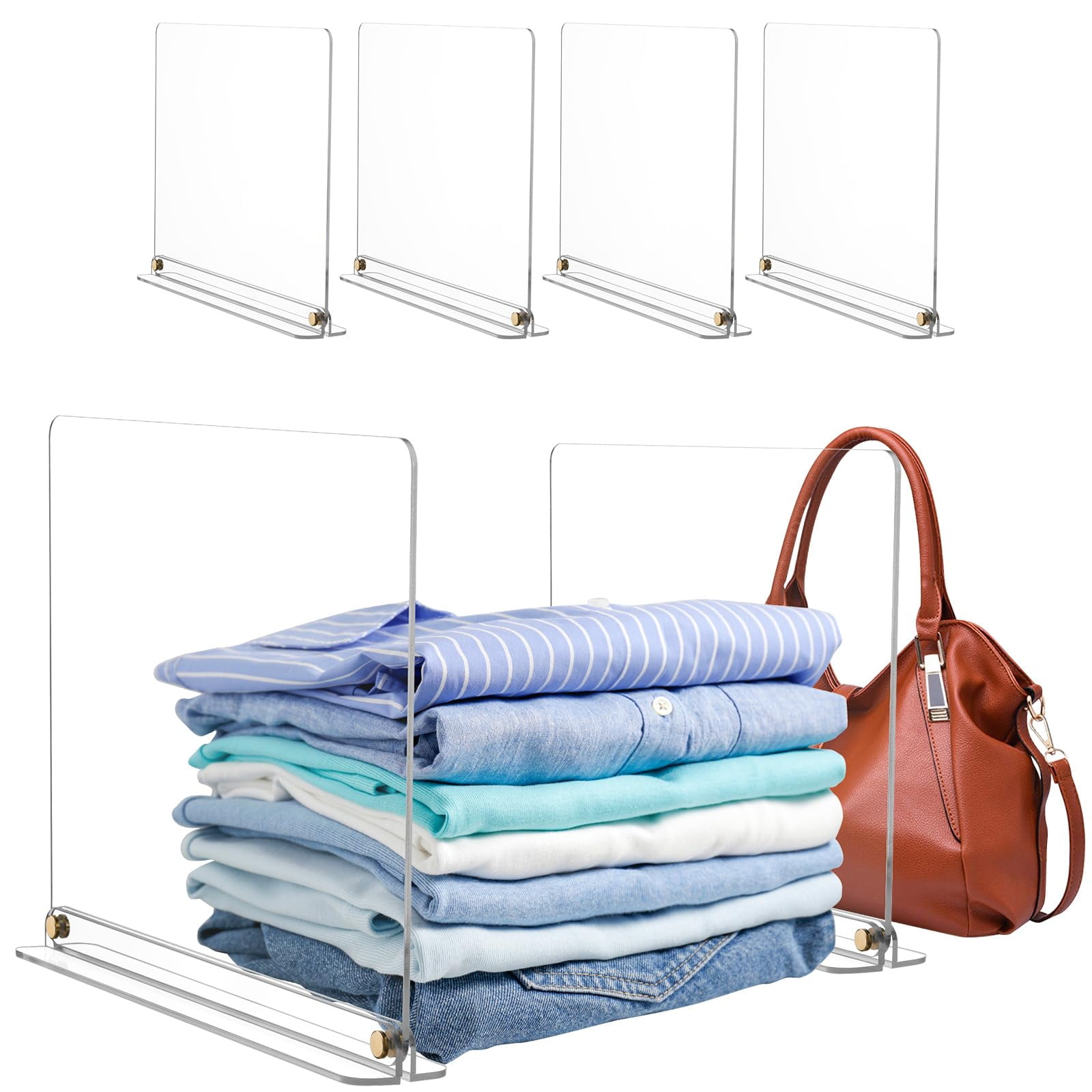 Acrylic Shelf Dividers for Closets & Adjustable Closet Shelf