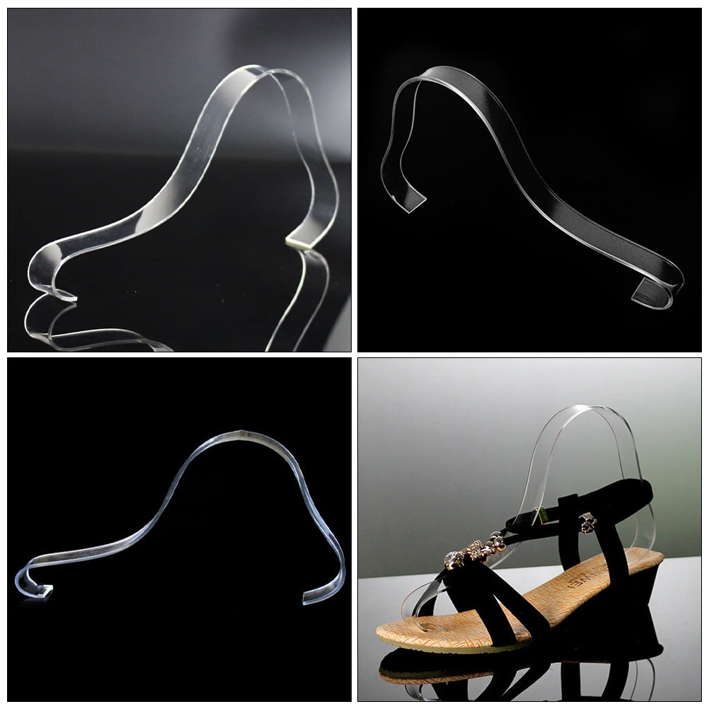 Acrylic Shoes Rack 5 Pairs 3mm Elastic Sandals Rack High Heels Display
