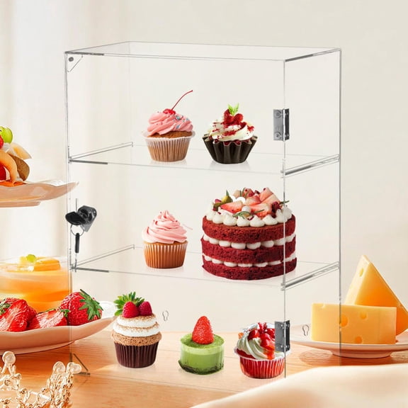 [Acrylic Showcase Shelf] Glass Display Cabinet | Acrylic Showcase Shelf for Living Room Storage, Organizing Toys, Snacks, Makeup, Figurines & Artwork – 40x15x30cm (15.7x5.9x11.8in), Home Decor