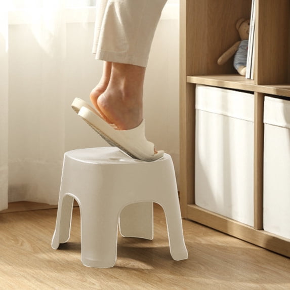 Acrylic Shower Stool Shoe Changing Stool Transparent Shower Bench Small Multifunctional Non Slip Portable Seat for Kithchen Bathroom Bedroom
